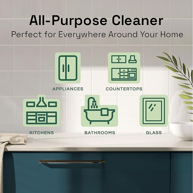 Clean Republic All-Purpose Cleaner, Daily Use Cleaning Spray for Kitchens, Bathrooms, and More, 32 Fluid Ounce Bottle, 12-Pack