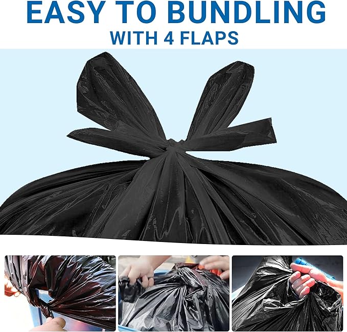23 Gallon Heavy Duty Slim Jim Trash Bags (120 Count) 1.2 MIL THICK with Twist Ties Compatible with Rubbermaid Brute & Winco 23 Gallon Slim Jim Trash Bags Sturdy & Tear-Resistant HEAVY DUTY