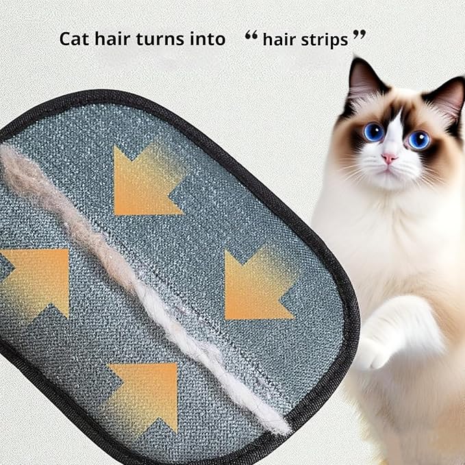 Szyafei Pet Hair Removal Glove for Dogs & Cats,2Pcs Electrostatic Gloves Pet Hair Removal, Washable Reusable Dogs Cats Hair Gloves for Furniture Bed Sheets Couch Clothes Carpet Car Seat