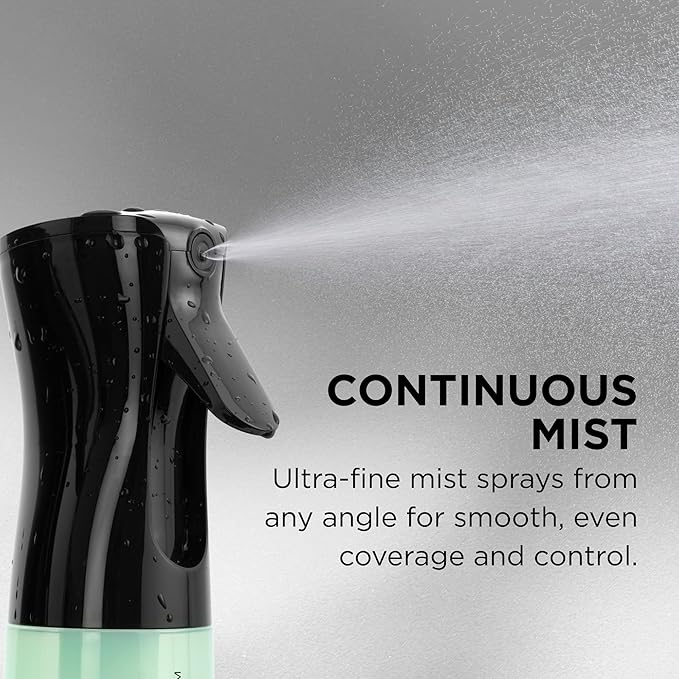 Style Factor Edge Booster Mist Spray Bottle for Hair (10.1oz/300ml) - Continuous Ultra Fine Mist Sprayer – For Hairstyling, Salons, Cleaning, Plants, Essential Oil & More - Yellow Quartz