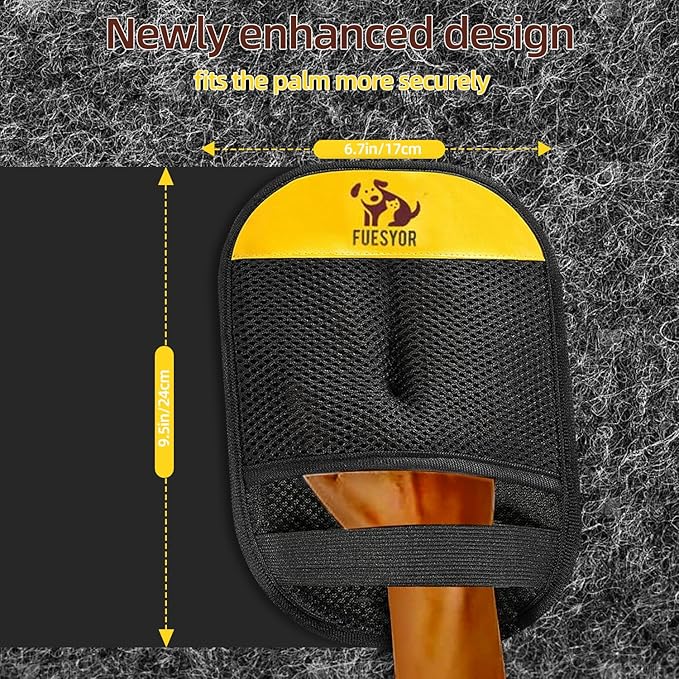 Fuesyor Pet Hair Remover Tool Glove for Cats & Dogs, Static Lint and Fur Removing Mitts for Laundry, Couch, Carpet, Clothing, and Auto Seats