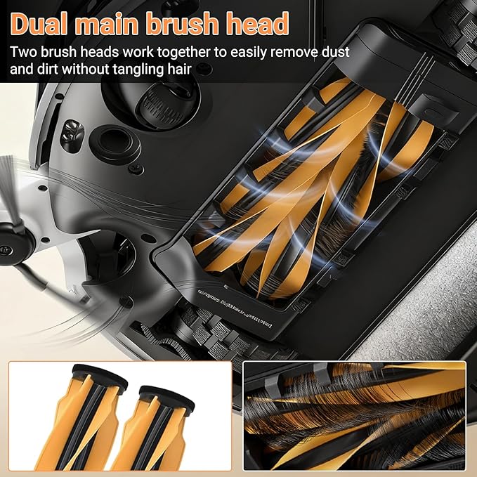 27 Piece Replacement Parts for Mova Z60 Ultra Roller Complete Robot Vacuum, 2 Main Brushes, 1 Roller Mops, 4 Filters, 6 Side Brushes & Dust Bags & Scented Tablets, 1 Cleaning Brush & Screwdriver