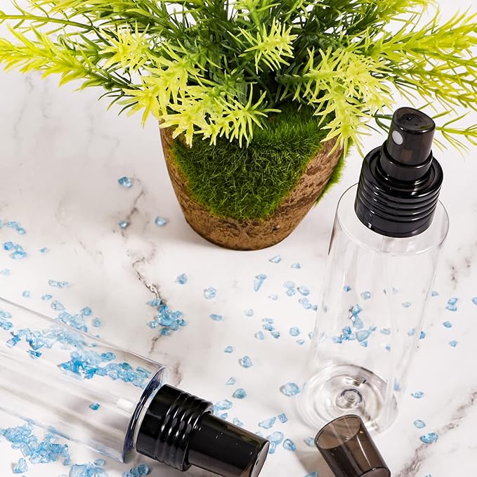 Yebeauty Empty Spray Bottles for Essential Oils, 5oz Refillable Clear Plastic Misting Spray Bottles Atomizer Fine Mister Spray Bottle for Beauty Products, Cleaning, Pack of 2