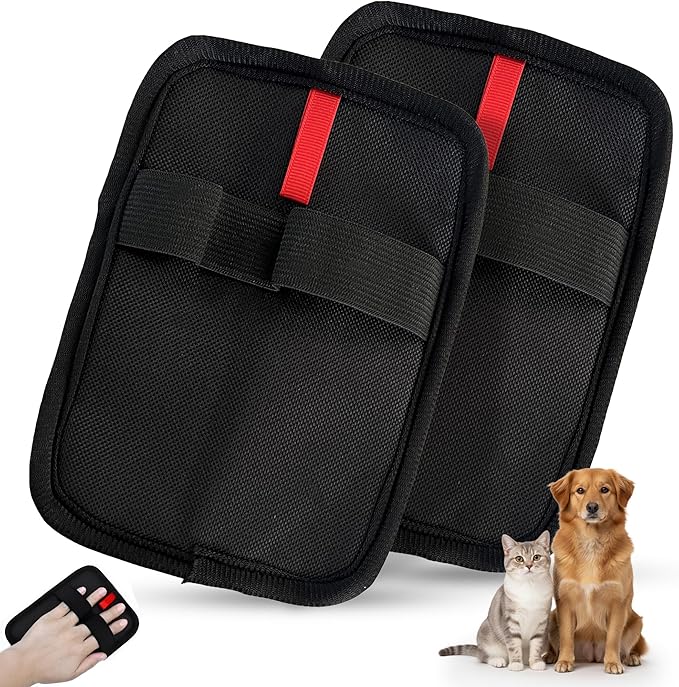 Gelles PREMIUM electrostatic pet Hair Removal Glove, Reusable The Magic Brush pet Hair Remover, 2-Piece pet Glove Set for Furniture, Clothing, Car Seats, Reusable 2-in-1 Design, 1 Pack (2)