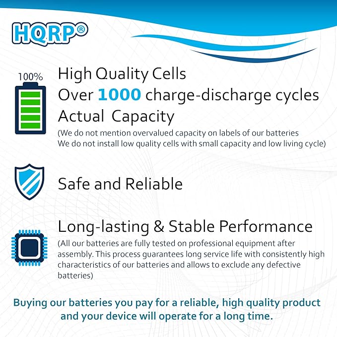 HQRP Battery Compatible with bObsweep Bobi Classic, BObi Pet Robotic Vacuum Cleaner, 00 Series, OO Series 017144-TN, BQBS1000, BQBS1003