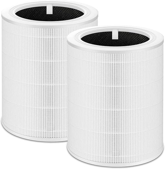 Core 600S Replacement Filter Compatible With Levoit Core 600s, 3-In-1 High-Efficiency Filter And Activated Carbon Filter, Part#Core 600S-Rf for Home Dust/Smoke Odors/Pet Dander Removing, 2Pack, White
