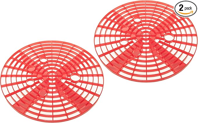 Car Wash Bucket Insert Dirt Guard Insert Fits 12 Inch Diameter Bucket or 3-5 Gallon Bucket (2, Red)
