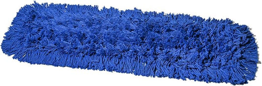 Tidy Tools Commercial Dust Mop Replacement Head - 24 x 5 in. Cotton Nylon Reusable Mop Head- Industrial Dust Mop Refill for Floor Cleaning & Janitorial Supplies, Blue