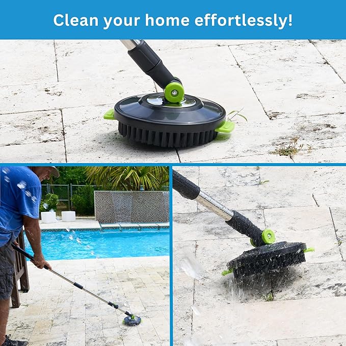 CICLONE ISPINMOP Spin Mop and Bucket P SS 003 with 1 Floor Brush and 1 Chenille Car Wash Mop for Home & Office Cleaning -360 Rotating Mop Spinner and Bucket with 61'' Stainless Steel Mop Handle