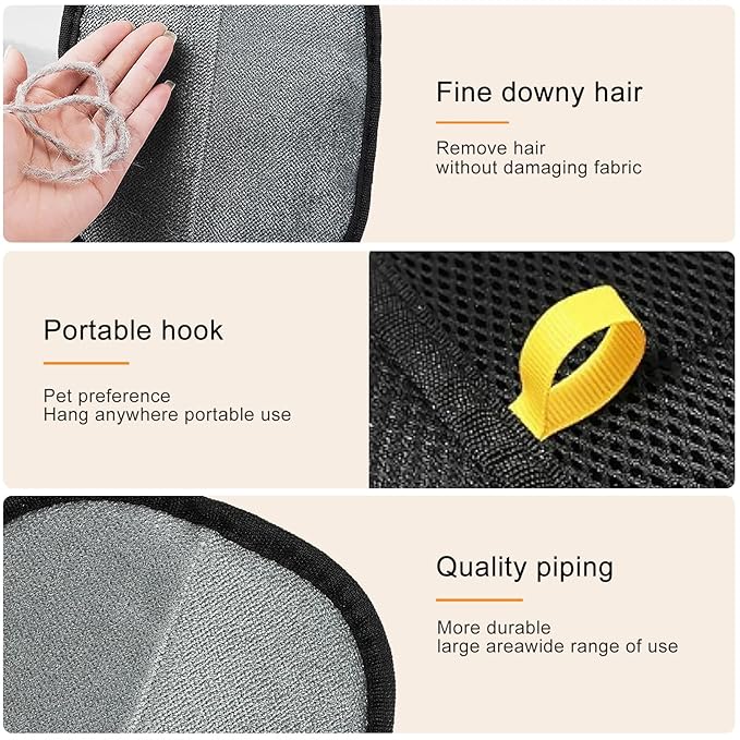Boqibyon 2 Pack Electrostatic Pet Hair Removal Gloves, Upgrade Magic Brush Pet Hair Remover Tool, Washable Reusable Cats and Dogs Grooming Gloves for Laundry, Couch, Car Seat, Furniture