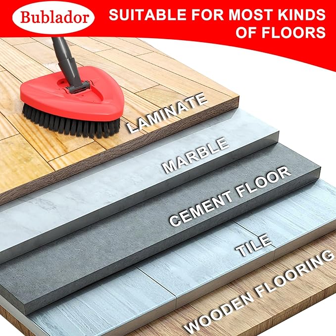 Bublador 2 Pack Scrubber Mop Replace Head Compatible with O Cedar EasyWring 1 Tank,Spin Replacements Heads,Scrub Brush Attachment for Bathroom,Kitchen and Various of Hard Floors