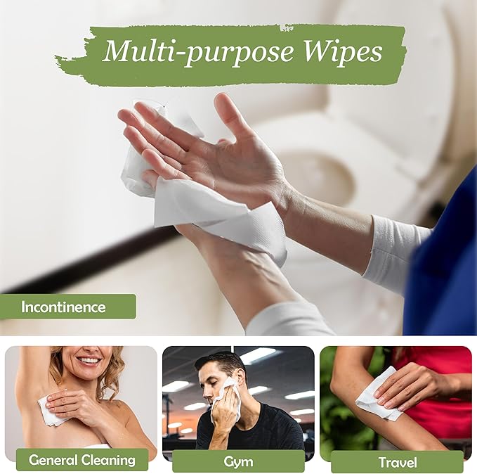 X Large Wet Wipes for Adults - 4 Packs of 56 [224 Count] Disposable Incontinence Wipes, 12" x 8" Adult Wipes for Elderly - Personal Body Wipes for Women and Men, Pre Moistened Adult Washcloths