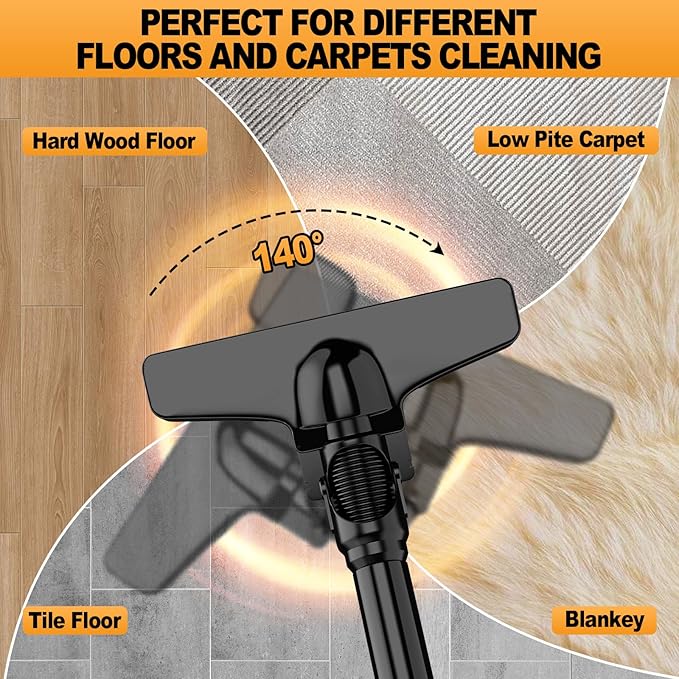 CAMXTOOL Cordless Vacuum for Dewalt 20V Battery, Portable Handheld Vacuum Cleaner with 2 HEPA Filter, 4 Multi Nozzle, Power Shop Vacuum for Home, Car, Floor, Carpet (Battery Not Included)