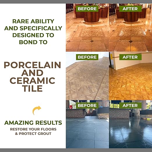 CoverTec GlazeGuard Satin Ceramic & Porcelain Tile, Grout Sealer Satin Finish (4 oz Kit)