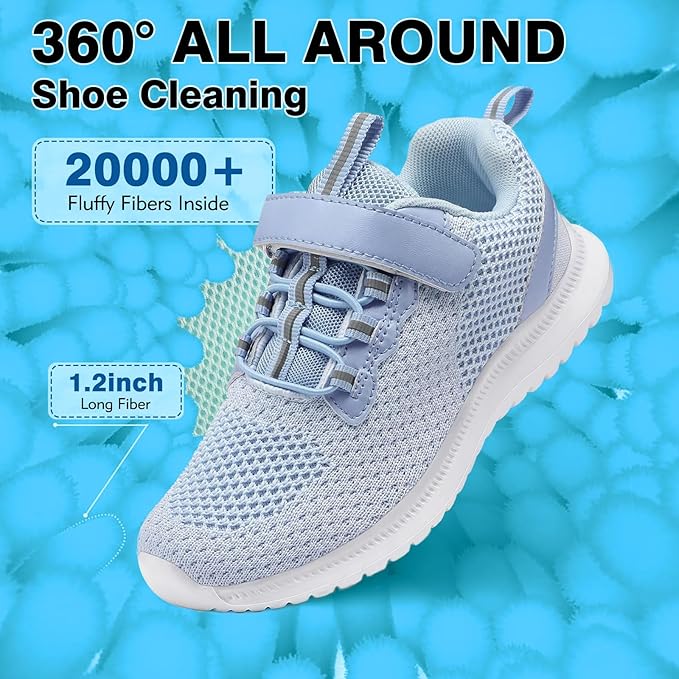 Shoe Washing Machine Bag Upgrade Version Laundry Shoe Bag for Washer and Dryer 100% Safe and Easy Shoe Cleaning 1 Pair (Blue, One Size)