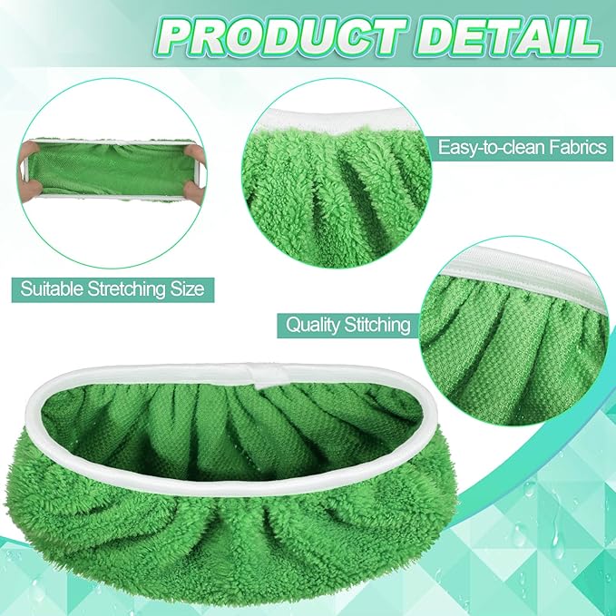 Nuogo 8 Pack Reusable Wet Mop Pads Refills Compatible with Swiffer Sweeper Mops Household Cleaning Washable Mop Pads for Wet & Dry Use (Mop is Not Included)