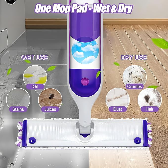 25 Count Disposable Power Mop Pads Compatible with Swiffer PowerMop, Multi-Surface Mopping Pad Refills for Floor Cleaning