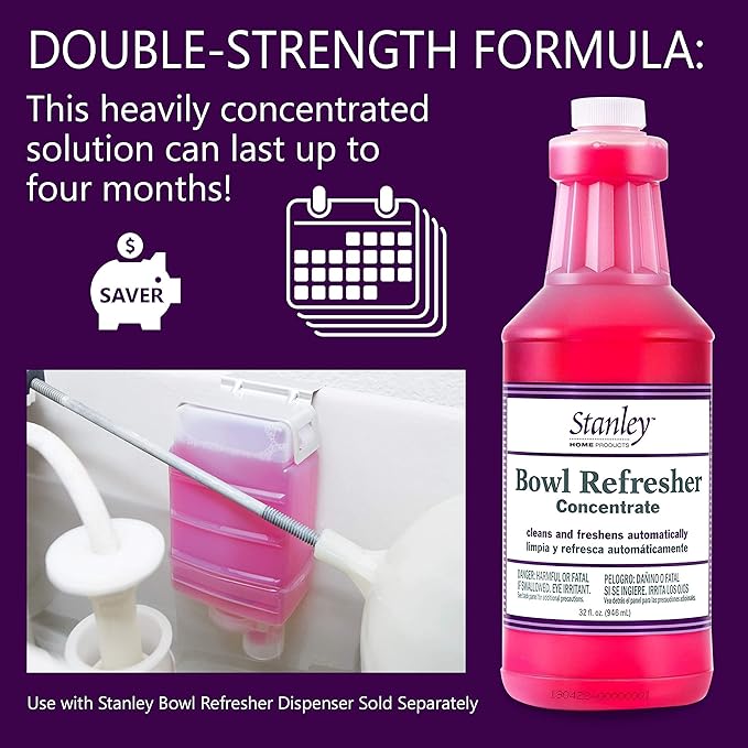 STANLEY HOME PRODUCTS Bowl Refresher Concentrate – Cleans and Freshens Toilets Automatically – 32 fl. oz. (6 Pack)