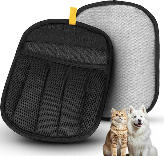 VerdeVilla Pet Hair Remover, 2025 Upgrated Five-Finger Electrostatic Pet Hair Removal Gloves, Cat & Dog Hair Remover for Couch, Furniture,Clothing, Animal Fur Removal Tool, Cat Grooming Gloves-2PCS