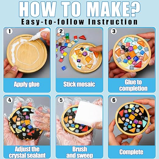 OOTDART Mosaic Crystal Grout, Mosaics Tile Tools, Mosaic Tile Accessories – Essential for Handmade Grouting and Perfect for DIY Craft Projects (Gray, 4.5oz)
