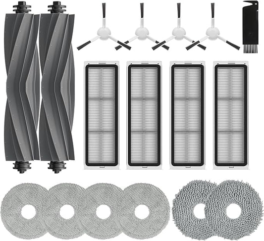 JoyBros Accessories for Dreame L10s Pro Ultra, L10 Prime L10s Pro Gen 2 L10s Plus Wiping Pads X6 ; Filters X4 ; Main Brushes X2 ;Side Brushes X4 Spare Parts