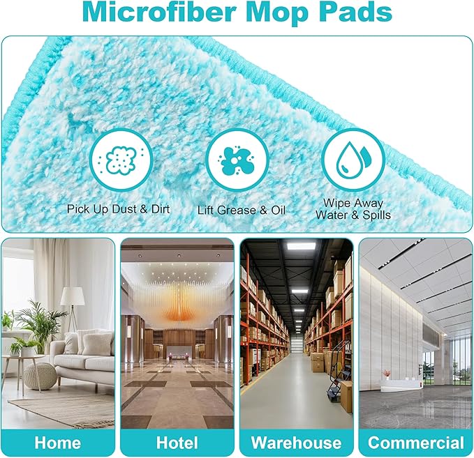 JOYMOOP 36 Inch Commercial Dust Mop for Hardwood Floors, Heavy Duty Industrial Wet Dry Mops with Telescopic Handle, Includes 5 Microfiber Mop Pads
