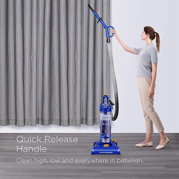 eureka NEU182A PowerSpeed Bagless Upright Vacuum Cleaner, Lite, Blue