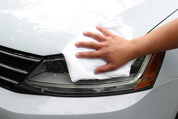 Arkwright W43 Cotton Tshirt Rags - 1 lb Bag - Soft Lint Free Cloths for Cleaning, Streak & Scratch-Free, Professional Grade Wiping Towels for Polishing, Painting, and Staining, White