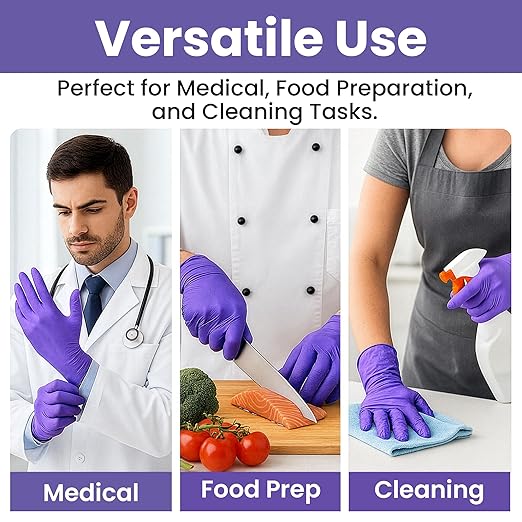 SafeWay Nitrile Gloves, 2000 Ct, 2X-Large, Powder-Free, Latex-Free, All-Purpose, Professional Disposable Gloves with Textured Fingertips for Medical Use, Food Prep, Cleaning, Tattoo & More