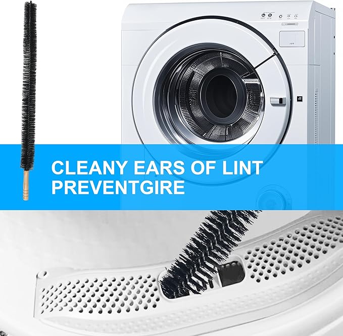 26 Inch Dryer Vent Cleaner Brush - 660mm Clothes Dryer Lint Vent Trap Cleaning Brush, Flexible Lint Remove for Household Dust Cleaning