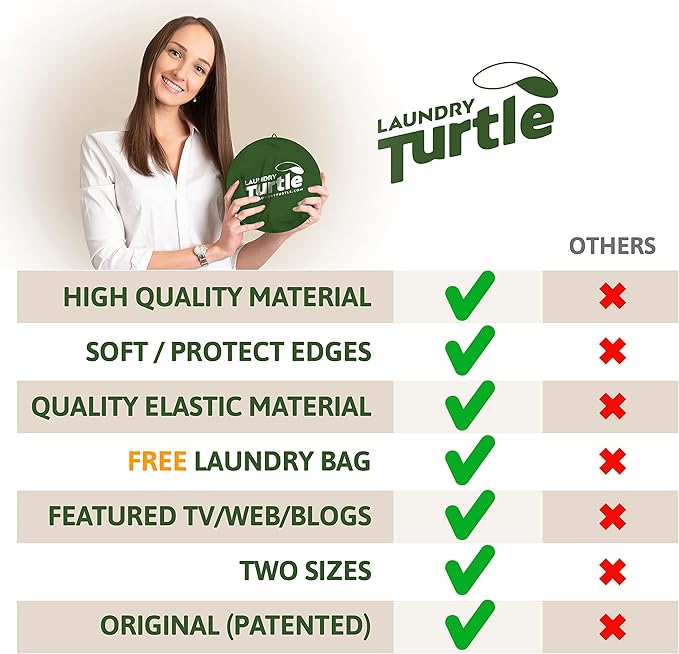 Laundry Turtle Collapsible Laundry Basket | Revolutionary Foldable Laundry Hamper | Innovative Laundry Basket for Dirty Clothes Washing & Dryer Removal Portable Laundry Grabber (Green, Small)