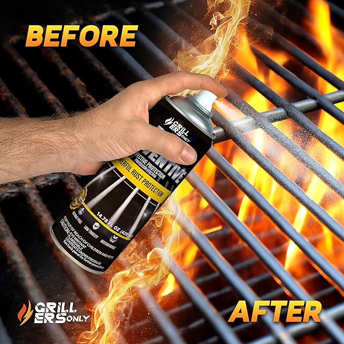 2-Pack Anti-Rust Protective Coating Spray 14.8 fl oz | for Carbon Steel Cast Iron & Grills