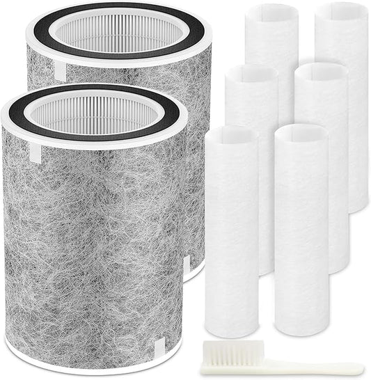 HP202 HP201 Replacement Filter Compatible with Shark HP200, HP201, HP202, HP301, HP302 UA205, AP1000 and for Shark HC501, HC502 Air Purifier MAX, Compare Part HE2FKBASMB, HE2FKBAS.