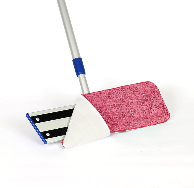 Arkwright Spray Mop Replacement Pads - (Pack of 12) Bulk Microfiber Flat Dry and Wet Refill Mop Pads Floor Cleaning, Compatible with Bona and Rubbermaid, Fits All Mop Heads, 18 in, Red