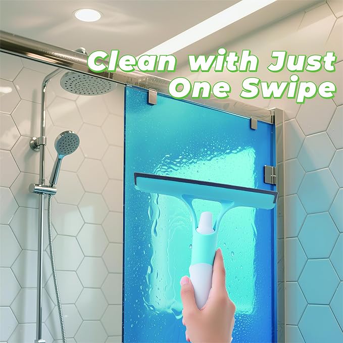 3 in 1 Window Cleaning Squeegee with Spra, 3 in 1 Spray Squeegee,3 in 1 Window Cleaning Scraper for Windows, Walls,Car Windshields, Bathrooms, Kitchens, All-Purpose Window Cleaner Tool