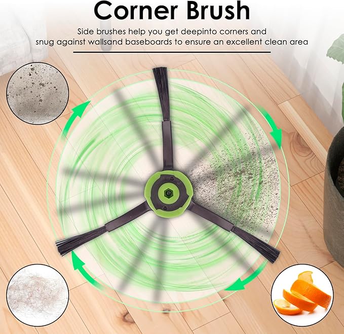 (30 Pack) Combo i5+ Replacement Parts Accessories for iRobot Roomba Combo i5, Combo j5, Combo j5+ Robot Vacuum, 4 Roller Brushes, 8 Side Brushes, 8 HEPA Filters, 6 Dust Bags, 4 Mop Pads