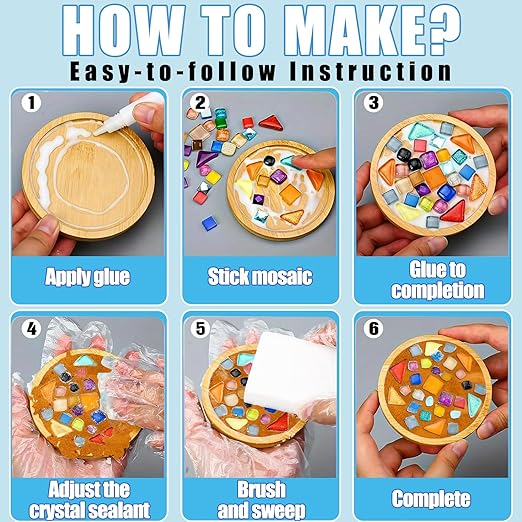 OOTDART Mosaic Crystal Grout, Mosaics Tile Tools, Mosaic Tile Accessories – Essential for Handmade Grouting and Perfect for DIY Craft Projects (Orange, 4.5oz)