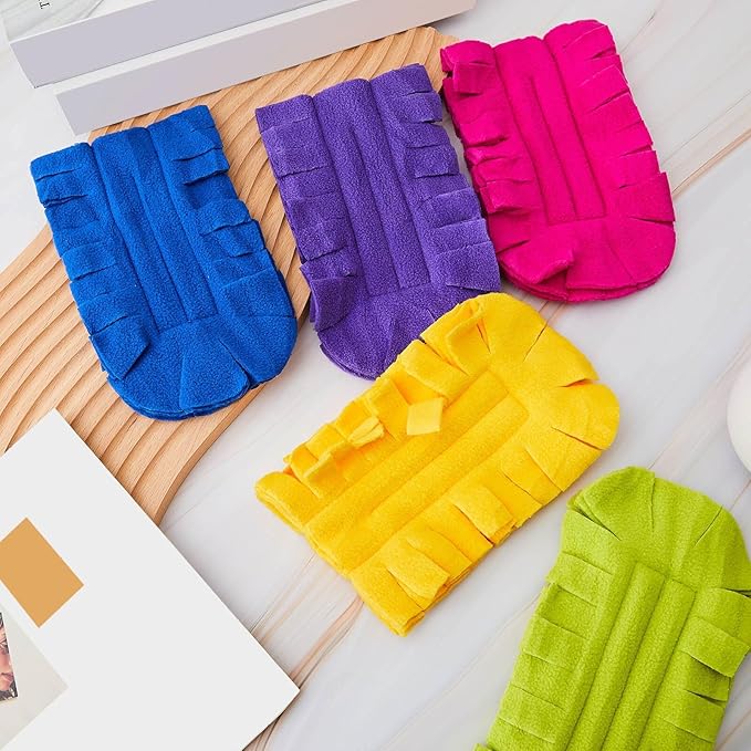 Zubebe 12 Pcs Duster Refill Reusable Fleece Duster Refills Feather Flat Dusters Multi Surface Washable Cleaning Pads Tools for Home, Blinds, Car, Pet, Furniture, Fans (Dark Color)