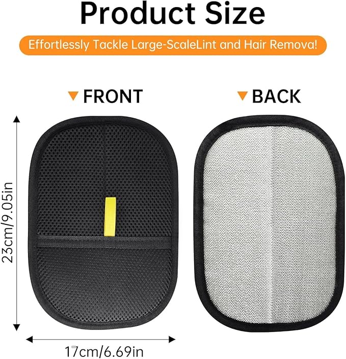 2 Pcs Pet Hair Removal Gloves Brush, Reusable Cat Dog Electrostatic Hair Remover Grooming Glove Tool