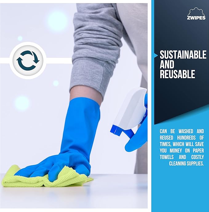 Zwipes 924 Microfiber Cleaning Cloths, 24 Pack