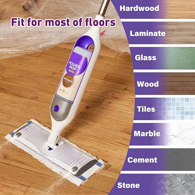 Funtin Power Mop Pads for Swiffer PowerMop, Thickened Unscented Disposable Mopping Refills, Dry & Wet Use for Floor Cleaning, MOP NOT Included, 40 Pads ONLY