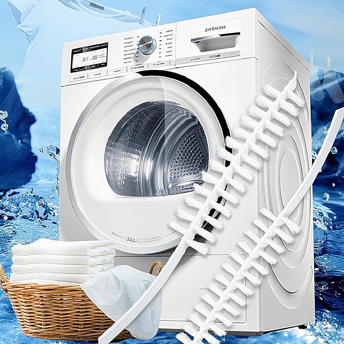 Ecolimpia 8 Pack Washing Machine Cleaner Brush, Dryer Cleaning Brush, Crevice Cleaning Brush for Bathroom, Shower, Kitchen, Cup,Tile, Tub, Sink-Ideal and Aractical Household Cleaning Tool Set