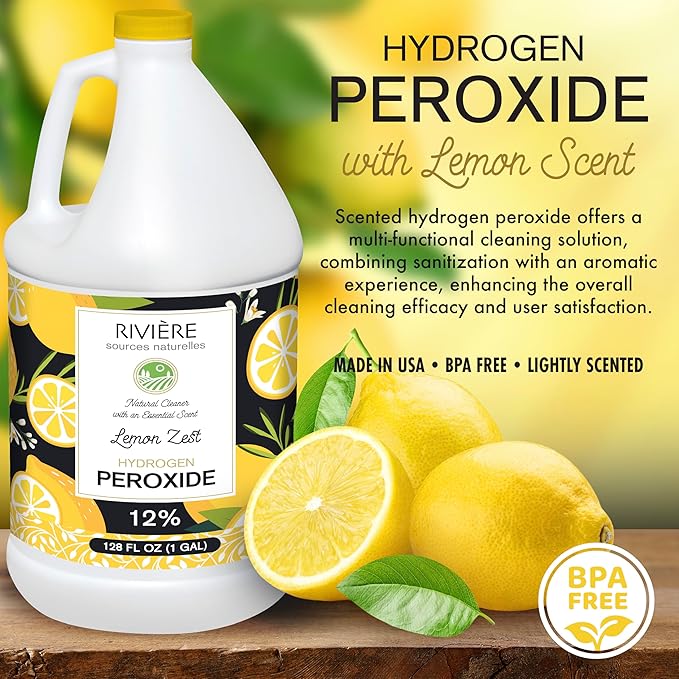 Rivière 12% Scented Hydrogen Peroxide, Gallon, Lemon