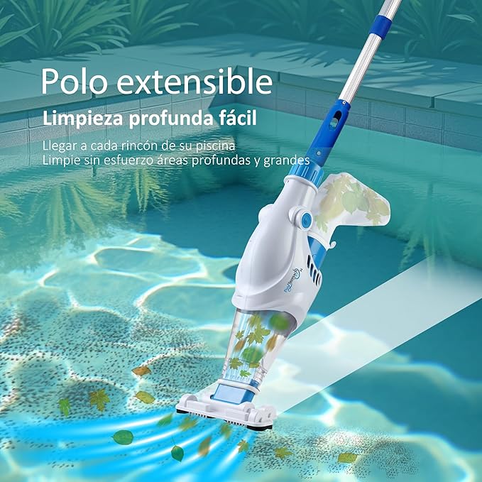 Cordless Robotic Pool Cleaner, Automatic Pool Vacuum with 60 Mins Runtime, Dual-Drive Powerful Suction & Self-Parking Technology, IPX8 Waterproof, Ideal for Above/In-Ground Flat Pools up to 540 Sq.ft