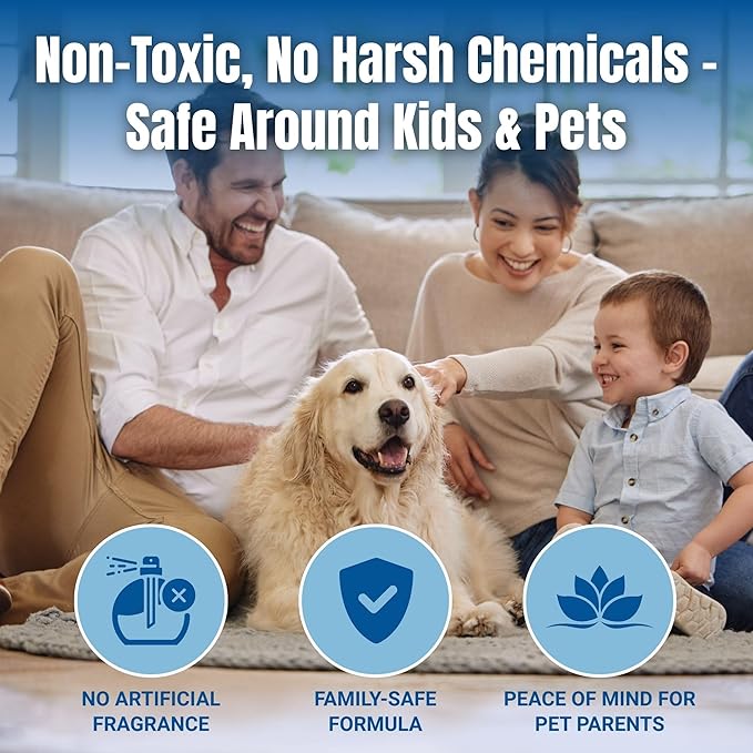 Carpet Cleaner and Deodorizer for Pets - Stain and Odor Treatment | Neutralizes Urine Stains and Eliminates Smell & Residue, Made in The USA - Biocelan Pet by Harvest and Home - 1 Gallon