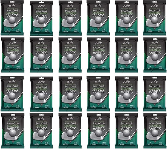 ProPlay Ball & Club Cleaning Wipes | Powerful Cleaner Removes Dirt, Grass, and Sand | Convenient, Resealable Pack - Unscented 24 Pack