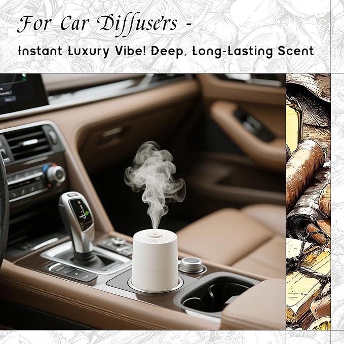 HIQILI Leather Fragrance Oil, Men's Scent, for Car Air Freshener Use, Soap, Candle, and Long-Lasting Perfume Making - 5.07 Fl Oz