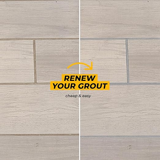 PentaUSA Grout - Premixed Grout Repair Set, 8.8 oz, 2 Pack Tile Grout Tubes, Repairs and Renews Tile Grout in Bathroom and Kitchen, Odorless and Safe Formula - 2 Pack (Grey)