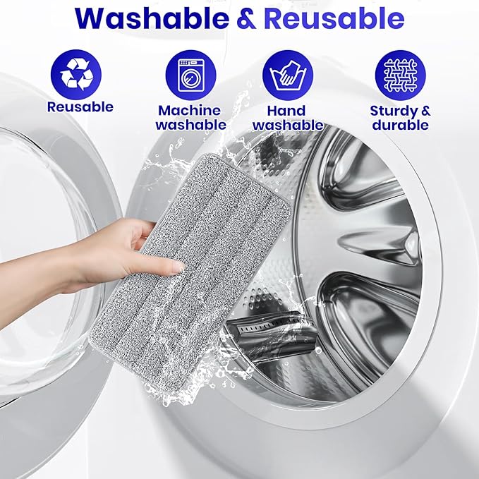 10 Pack Swiffer WetJet Replacement Mop Pads,Compatible with Swiffer WetJet Hardwood and Floor Spray Mop,Size:11.6''*5.51'',Grey