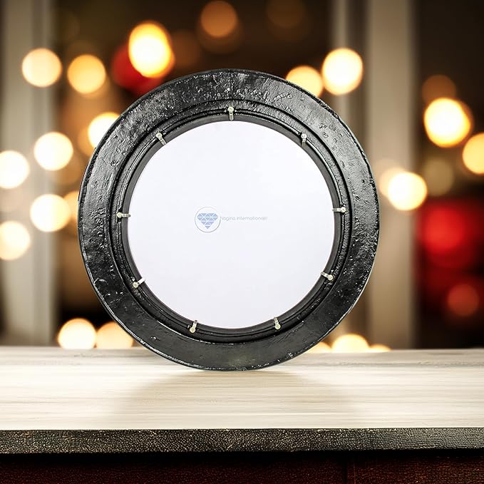Nagina International Premium Vintage Antique Rustic Polished Aluminium Black Porthole (15 Inches) [B06XQJM626]